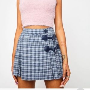 Dolls Kill Horoscopez effortless charm plaid skirt size M